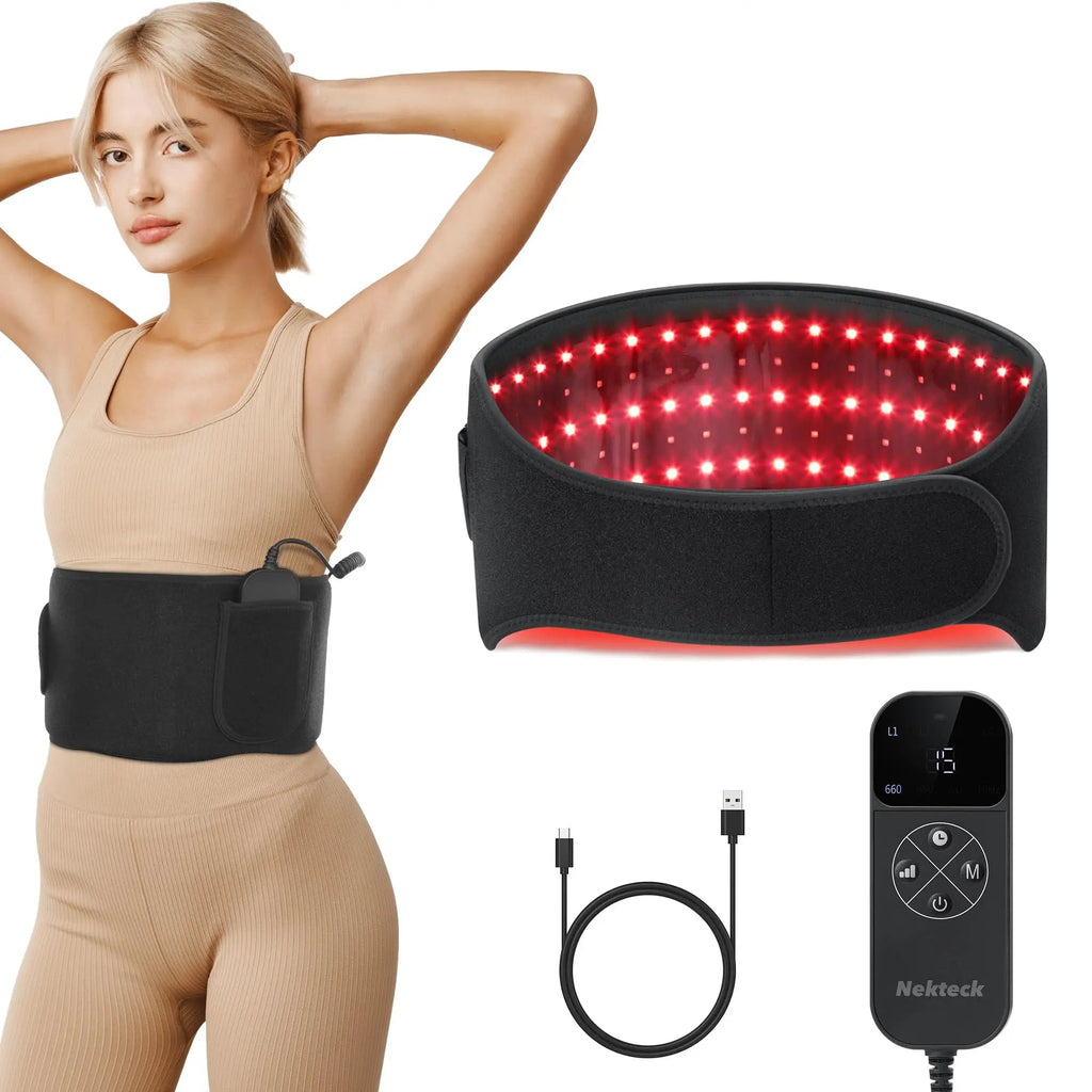 Nekteck Red Light Therapy Belt for Body, Wireless Near-Infrared Light Pad for Pain Relief, Inflammation Nekteck Au supplements