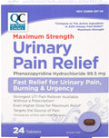 Quality Choice Max Strength Urinary Pain Relief, Maximum Strength Fast Relief of UTI Pain, Burning, and Feeling of Urgency to Pee, 24 Count Package of Tablets Quality Choice Au supplements