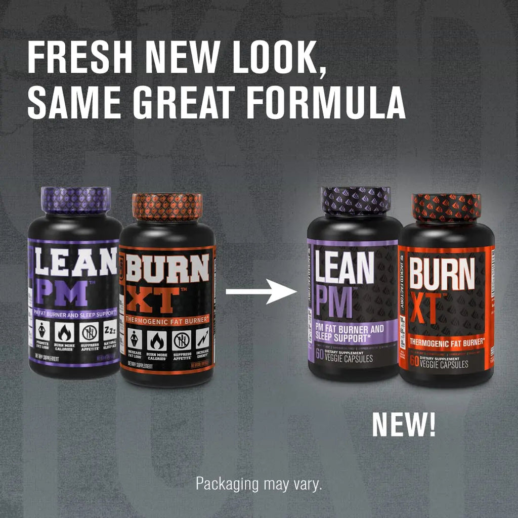 Jacked Factory Burn XT Thermogenic Fat Burner & Lean PM Nighttime Jacked Factory Au supplements