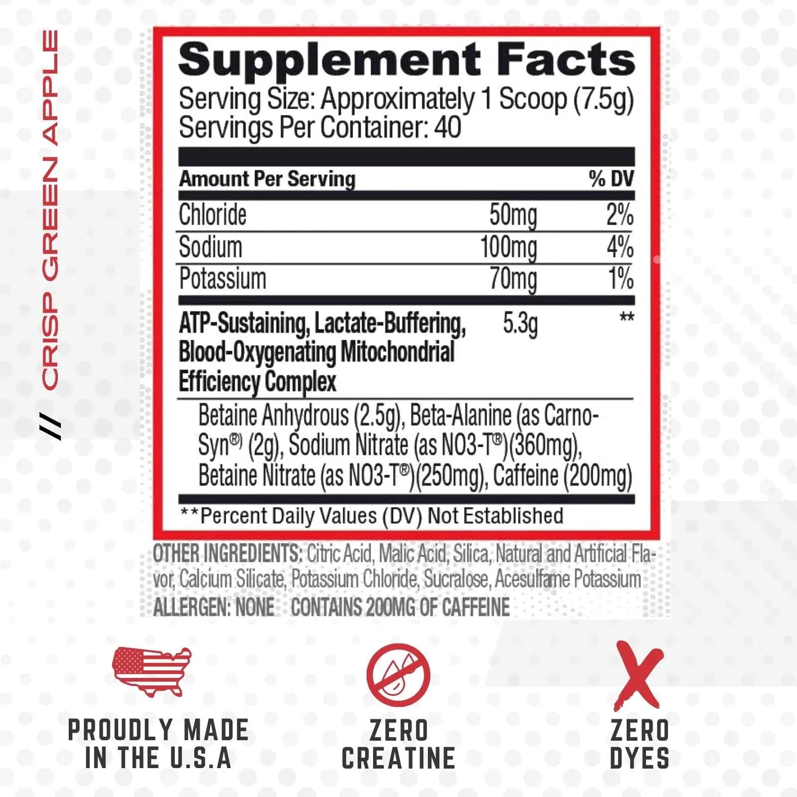 Purus Labs CONDENSE PreWorkout Powder, 40 Servings (Crisp Green Apple) Purus Labs Au supplements