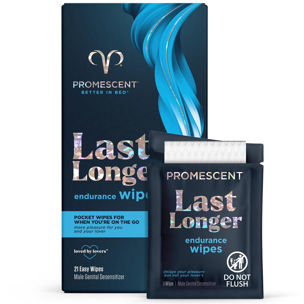 Promescent Delay Wipes Sexual Enhancer for Men to Last Longer in Bed, Extended Climax Control with Benzocaine for Male Genital Desensitizing - Increase Duration, Performance, and Stamina (21 Count) Promescent Au supplements