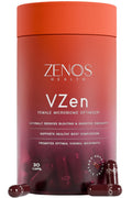 Zenos Health VZen Vaginal Probiotics for Women – Probiotics and Prebiotics for Digestive Health & Bloating Relief for Women – Improve Gut Health, Urinary Tract & Daily Wellness - Made in USA, 30 Caps Zenos Health Au supplements