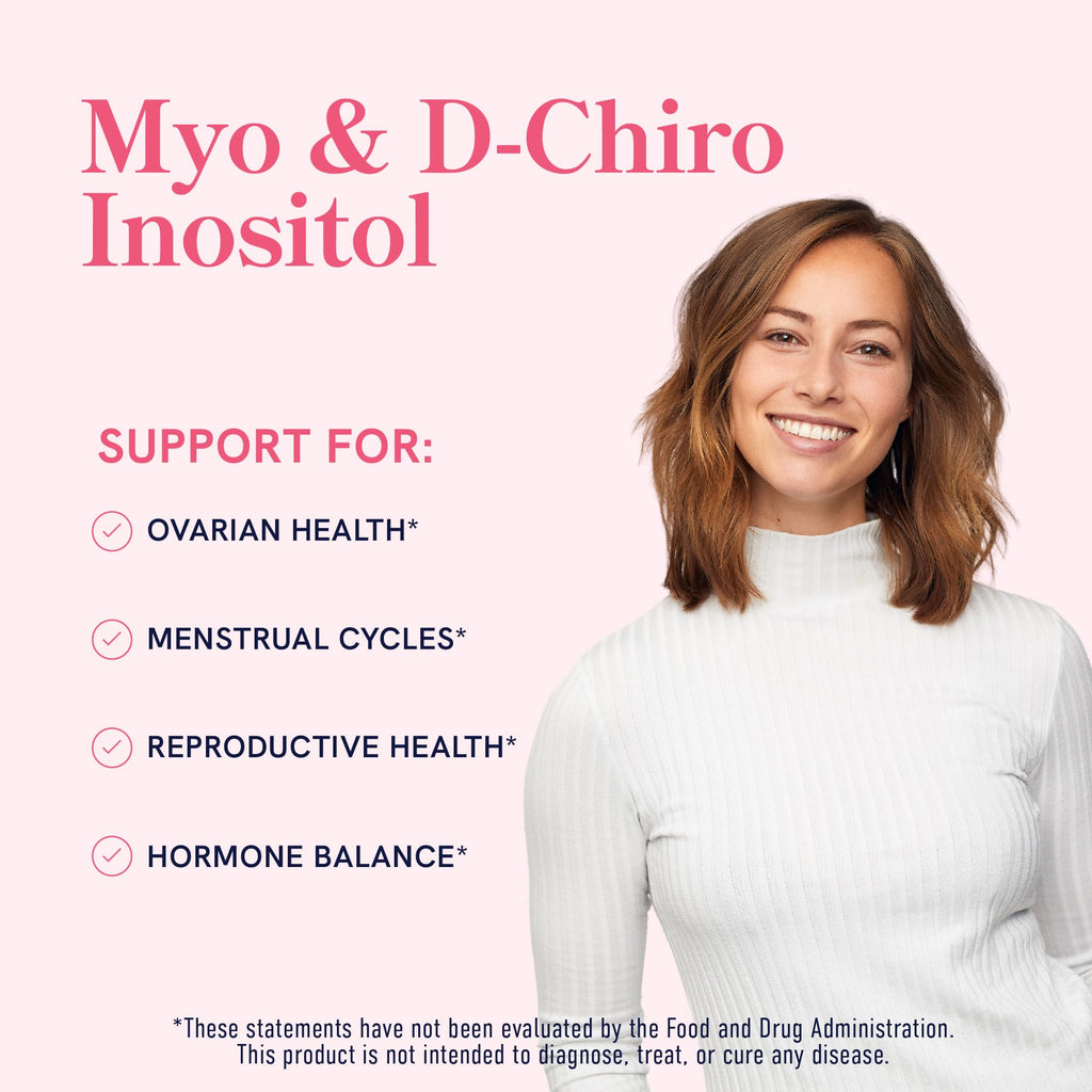 Myo-Inositol & D-Chiro Inositol for Hormone Balance for Women | Microbeadlets to Regulate Menstrual Cycle & Support Ovarian Health | 40:1 Ratio Myo & D Chiro | Non-GMO | 120 Ct (1 Month Supply) SMNutrition Au supplements