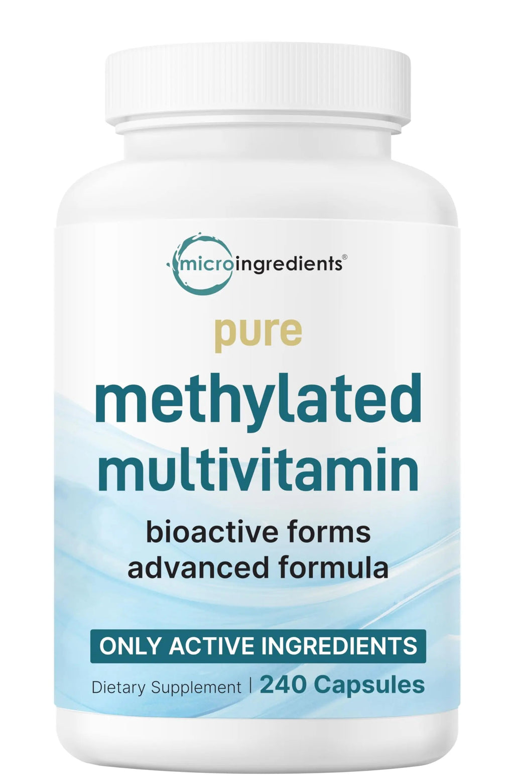 Micro Ingredients Pure Methylated Multivitamin, 240 Capsules | 19-in-1 Formula with Vitamins C, D, B12, Folate, Magnesium, Zinc & More | Micro Ingredients Au supplements