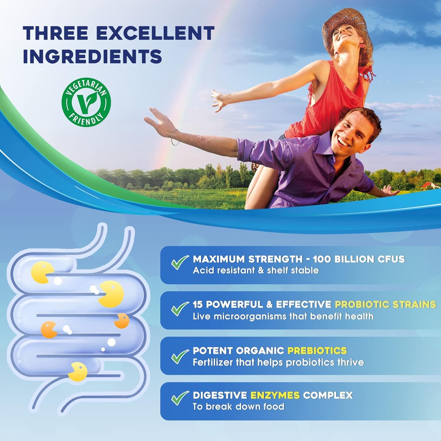 Probiotics for Women & Men - 100 Billion Plus Digestive Enzymes & Prebiotics, Highest Potency 3-in-1 Complete Probiotics for Digestive Health, Immune Support ZEBORA Au supplements