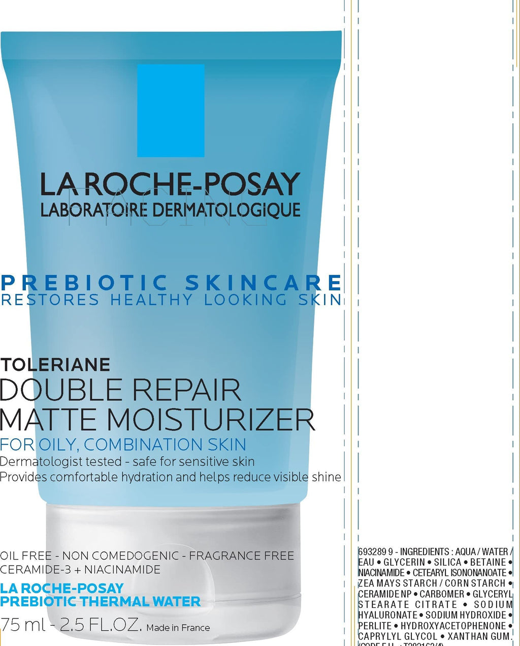 La Roche-Posay Toleriane Double Repair Matte Face Moisturizer, Daily Moisturizer For Oily Skin