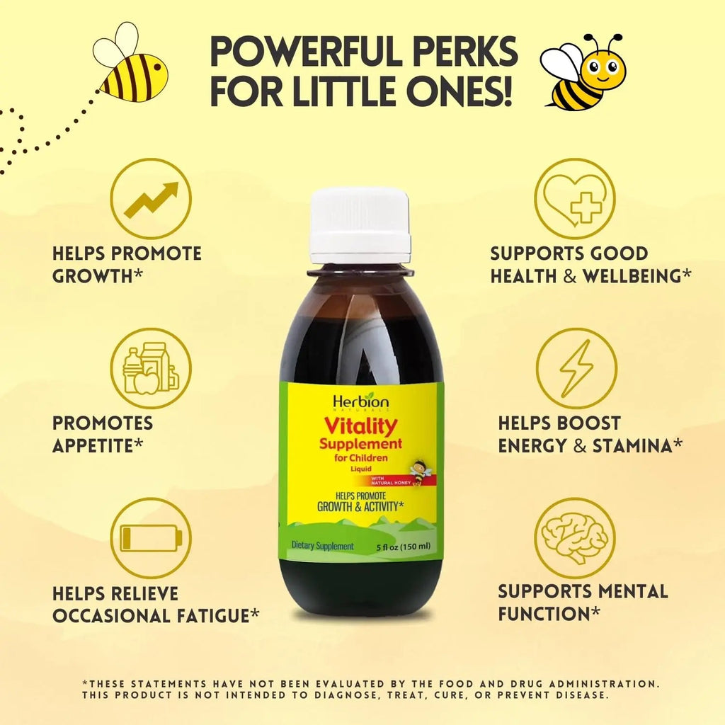 Herbion Naturals Vitality Supplement Syrup for Children, Promotes Growth and Appetite Herbion Naturals Au supplements