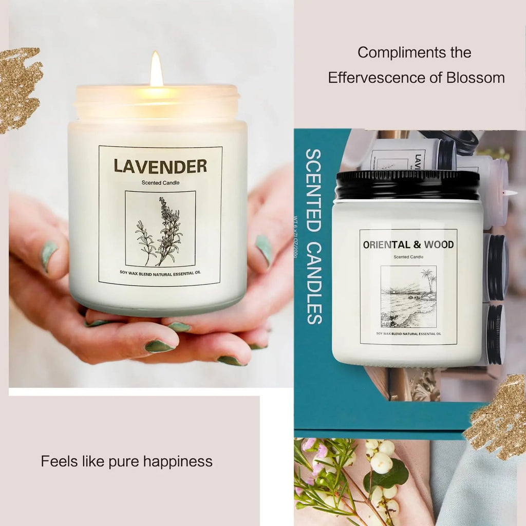 6 Pack Scented Candles, Aromatherapy Candles Gifts Set for Women, 42.6 oz 300 Hour Long Lasting YINUO LIGHT Au supplements