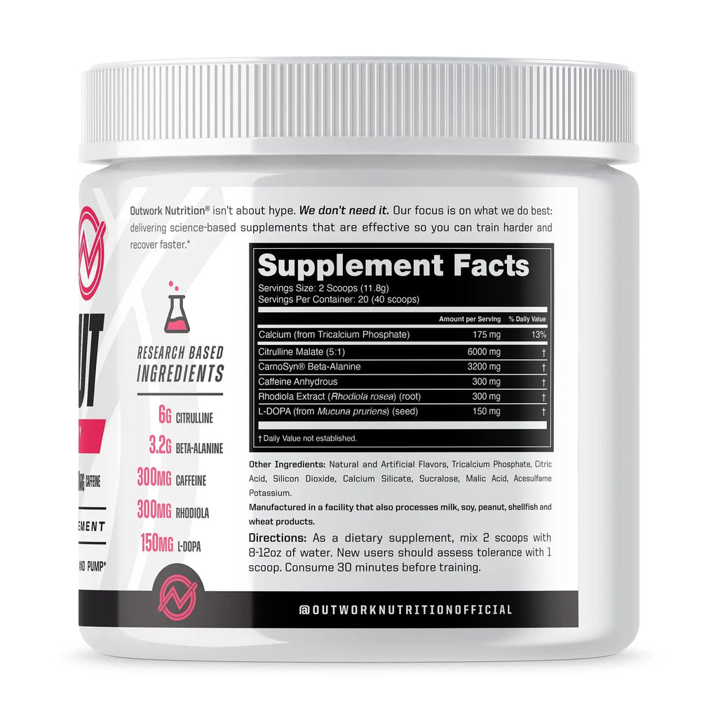 Outwork Nutrition Pre-Workout Supplement with Nootropics - Energy & Mental Focus Outwork Nutrition Au supplements