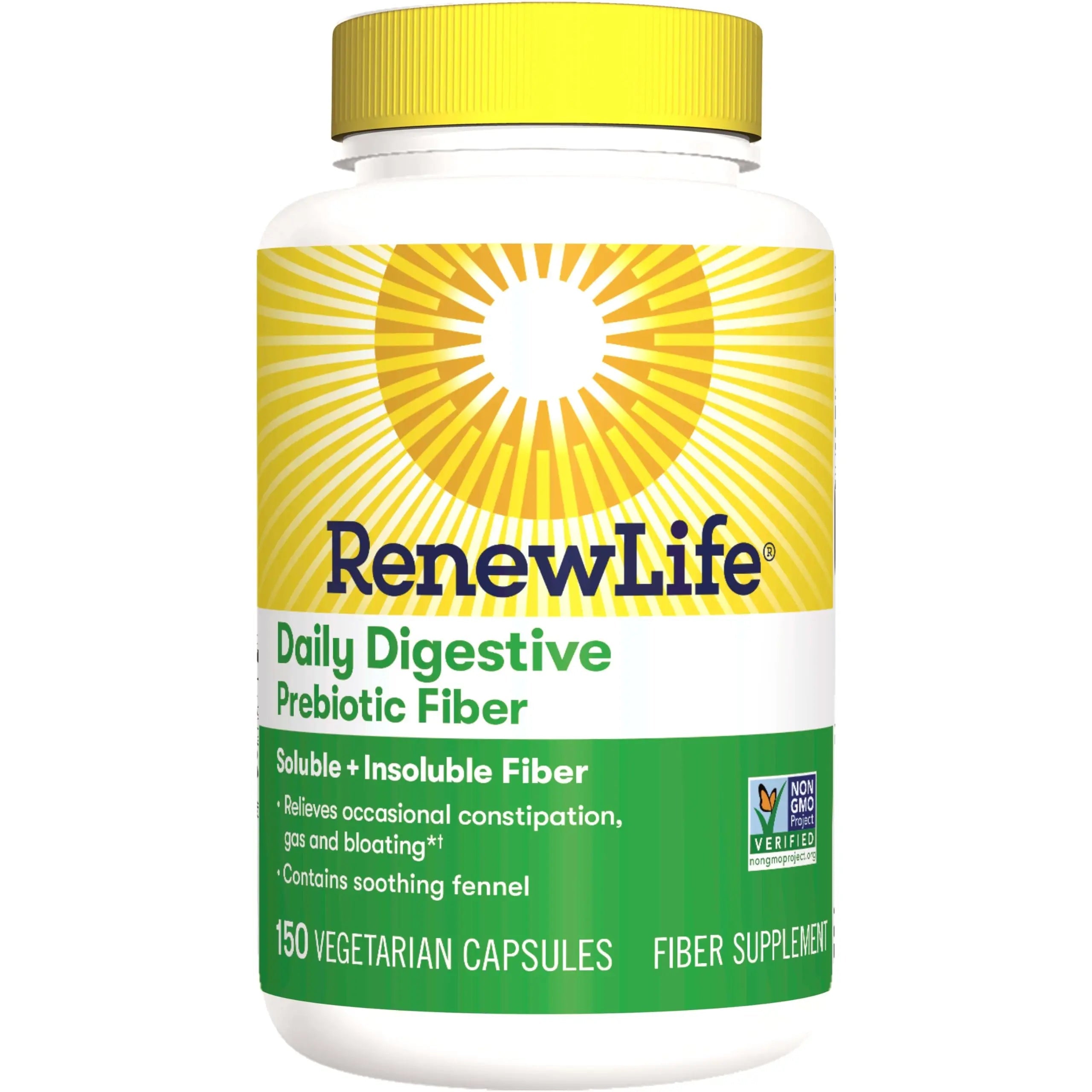 Renew Life Adult Daily Digestive Prebiotic Fiber, 150 Vegetarian Capsules Renew Life Au supplements