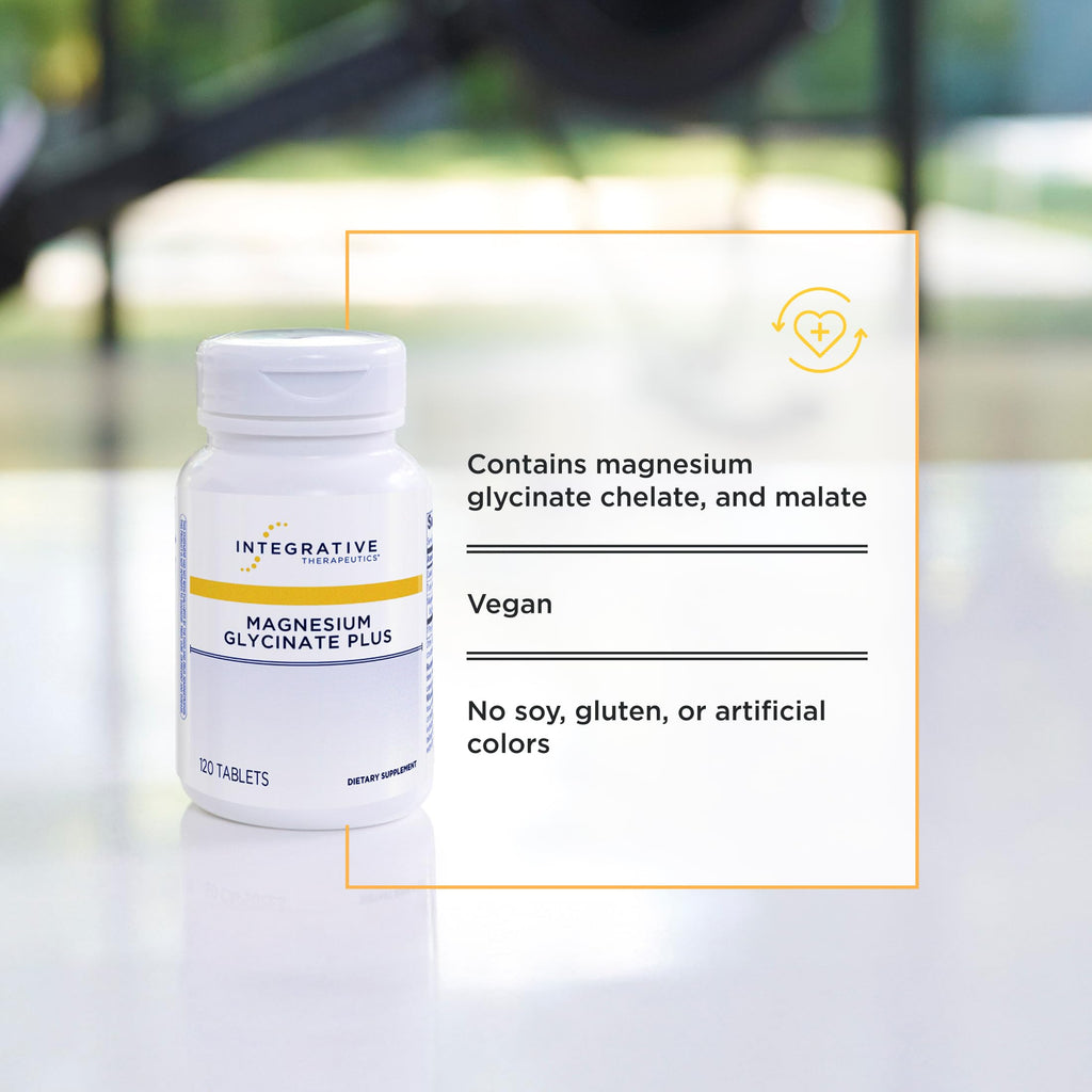 Integrative Therapeutics Magnesium Glycinate Plus - Brain Function Support Supplement for Adults* - Supports Heart and Muscular Function* - Dairy-Free & Gluten-Free - 120 Count (60 Servings) Integrative Therapeutics Au supplements