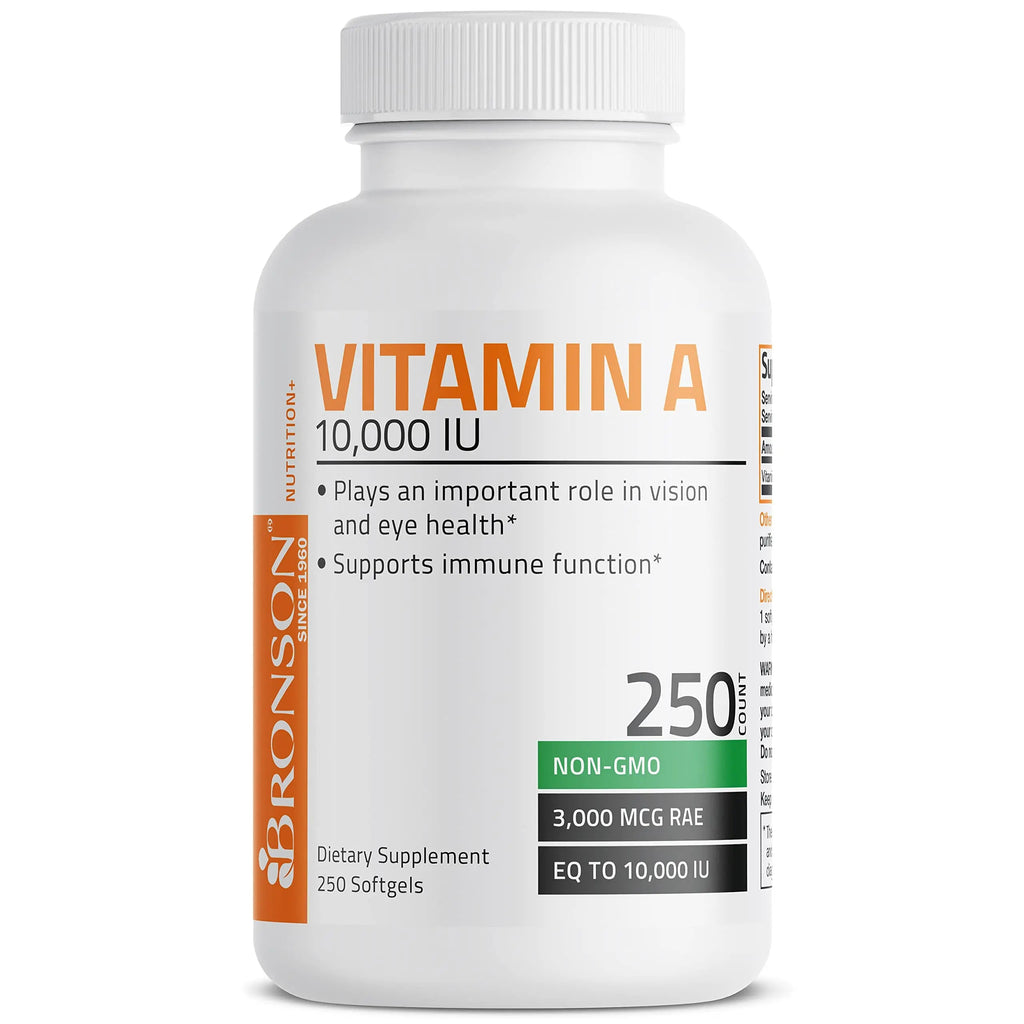 Bronson Vitamin A 10,000 IU Premium Non-GMO Formula Supports Healthy Vision Bronson Au supplements