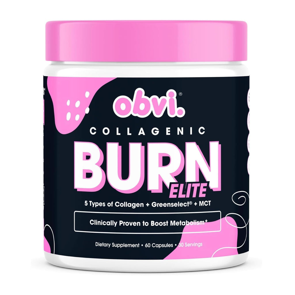 Obvi Burn Elite - Collagen Supplement for Women - Fitness Support - Metabolism Support Supplement - Healthy Mobility - Natural Thermogenic Formula