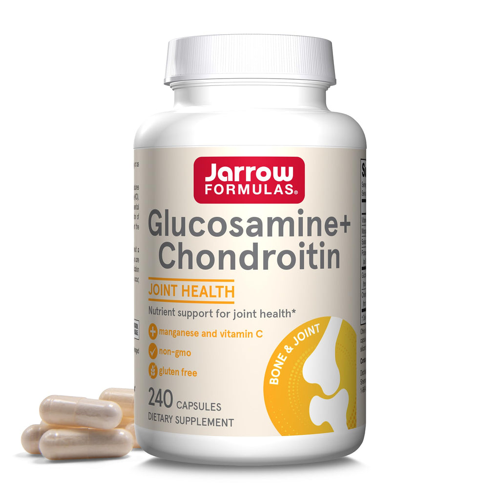 Jarrow Formulas Glucosamine + Chondroitin - 240 Capsules - Nutrient Support - Dietary Supplement for Joint Health - with Vitamin C & Manganese - 60 Servings Jarrow Formulas Au supplements