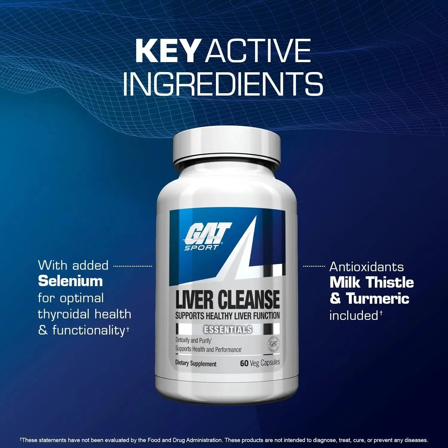 GAT SPORT Essentials Liver Cleanse Multivitamin, 60 Count GAT SPORT Au supplements