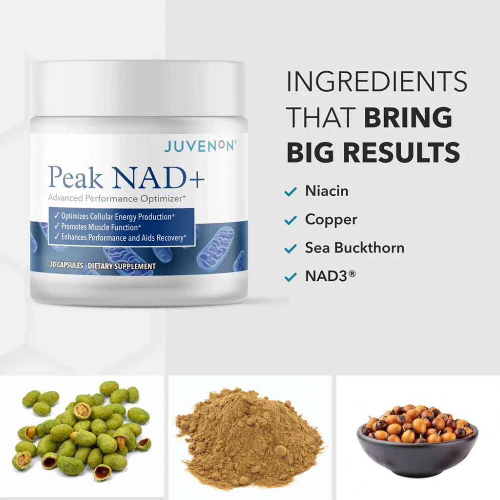 Juvenon Peak NAD+ | Advanced Cellular Health and Regeneration Formula | Boost NAD+ Levels, Support Cellular Vitality, and Promote Natural Renewal Juvenon Au supplements