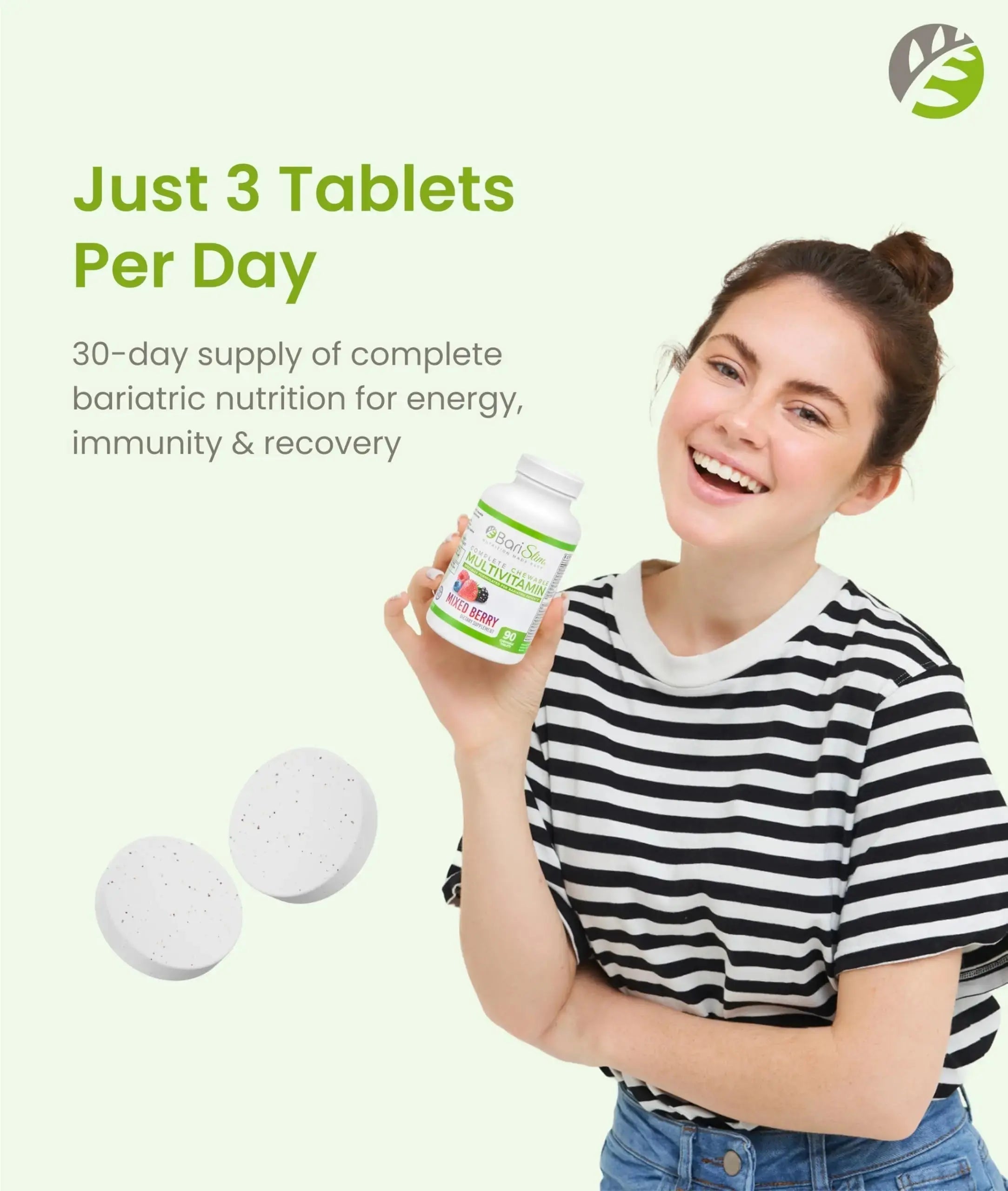 BariSlim Complete Chewable Bariatric Multivitamin Tablets - 45 mg Iron - Bariatric Vitamin & Supplement for Post Bariatric Surgery Including Gastric Bypass BariSlim Au supplements