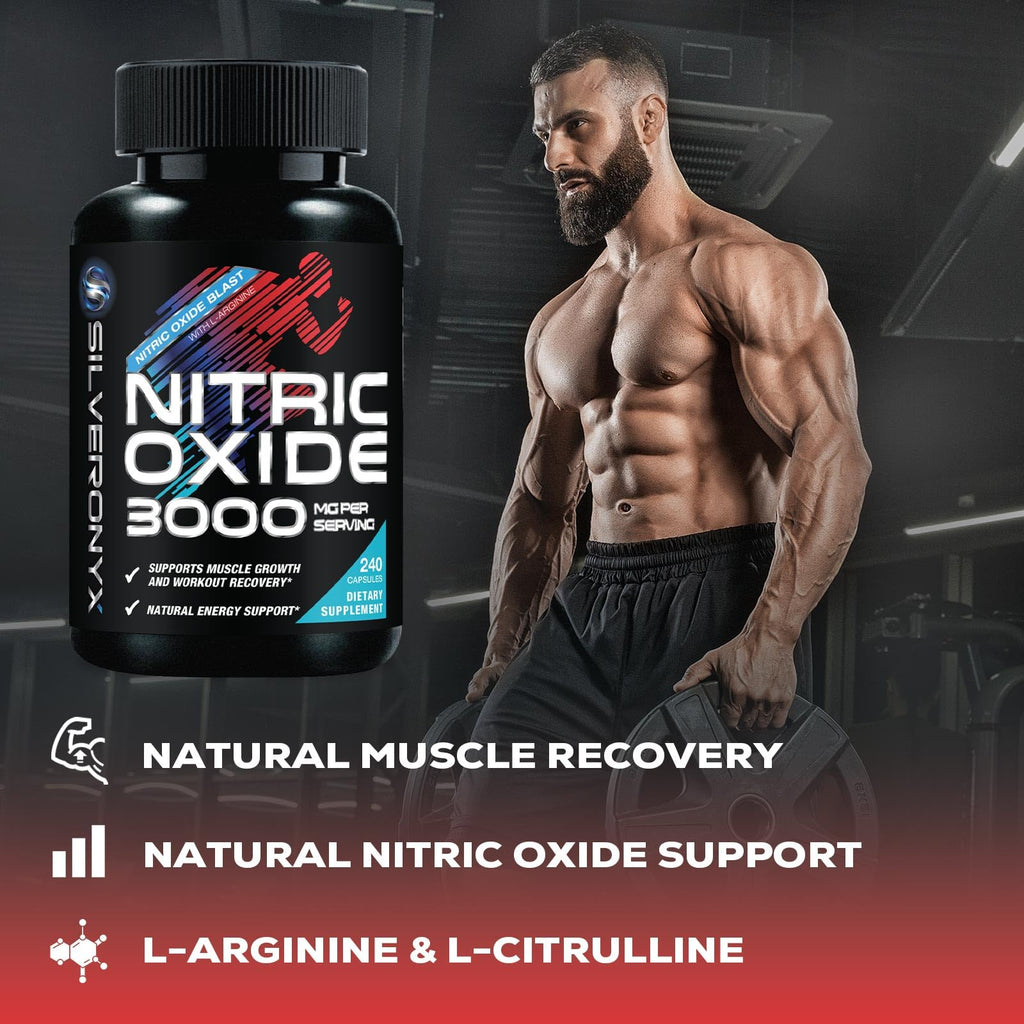 Extra Strength Nitric Oxide Booster - 3X Strength L-Arginine AKG & Citrulline Malate - Men & Women Premium Pre Workout Nitric Booster - Natural Energy & Muscle Support