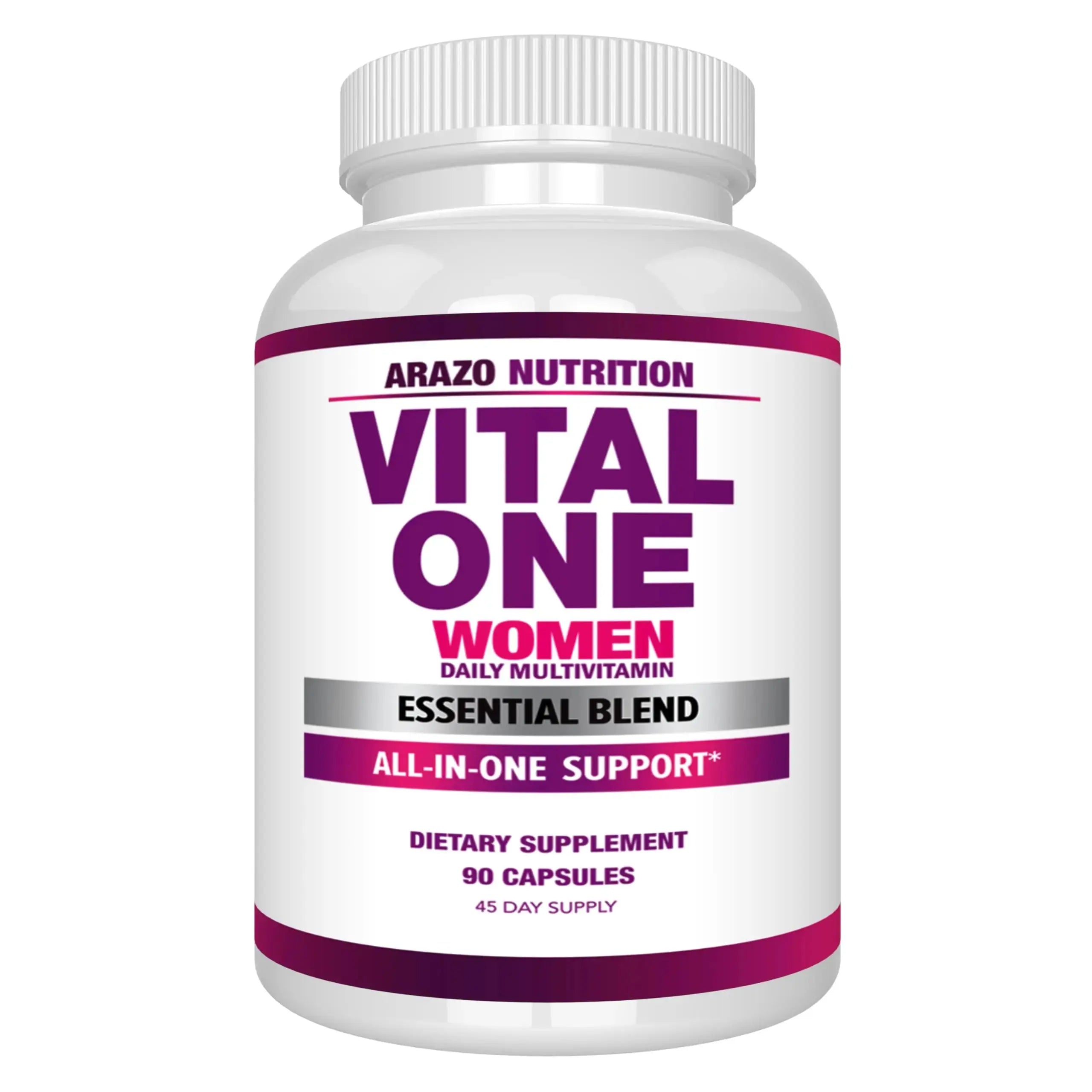 Arazo Nutrition Vital One Multivitamin for Women - Daily Wholefood Supplement - 90 Vegan Capsules Arazo Nutrition Au supplements
