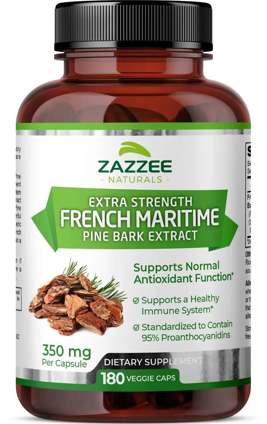 Zazzee Extra Strength French Maritime Pine Bark Extract, 350 mg Per Capsule Zazzee Au supplements