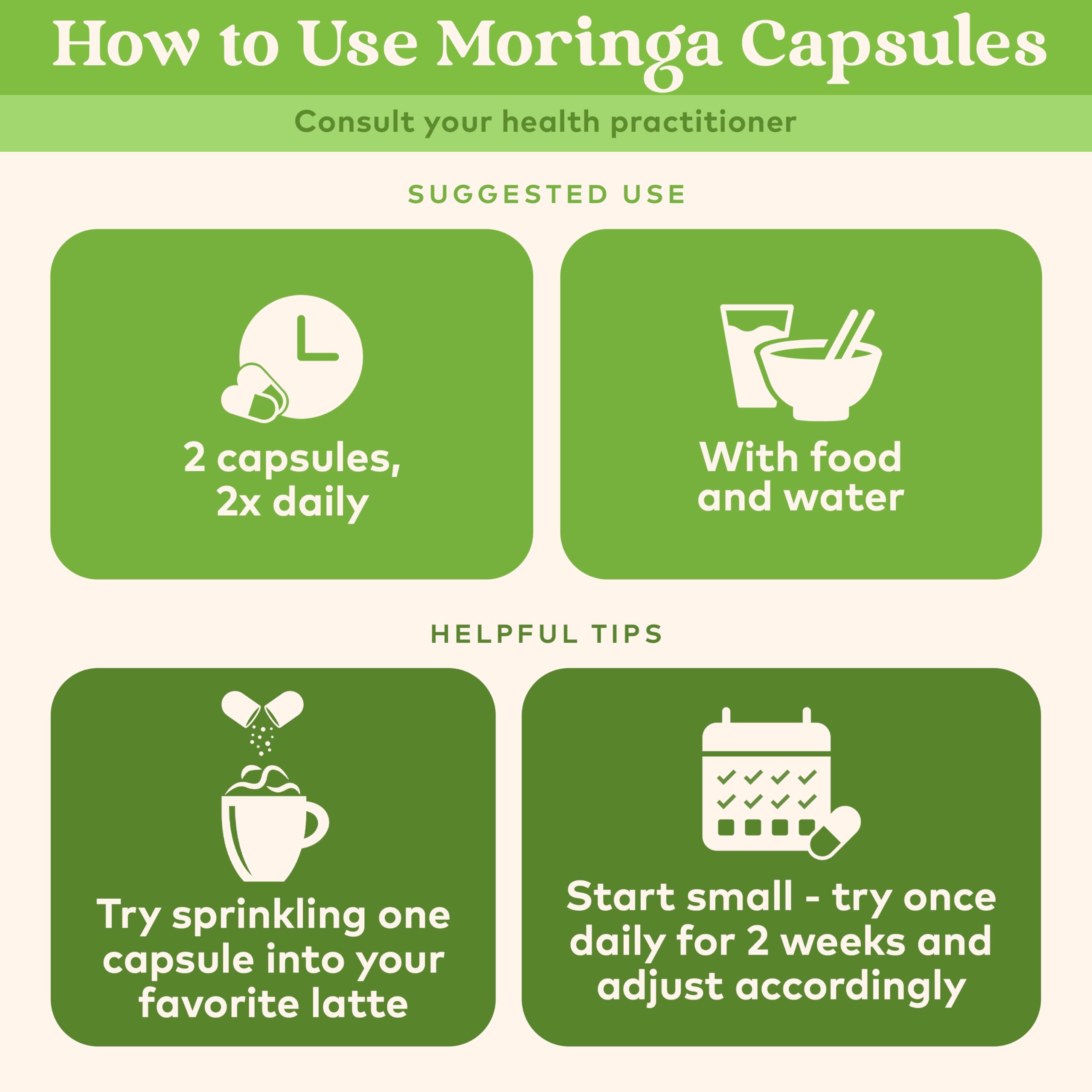 ORGANIC INDIA Moringa Herbal Supplement - Green Superfood, Nutrient Dense, Pure Plant Protein, Vitamin A, E, K, Iron, Calcium, Fiber, Vegan