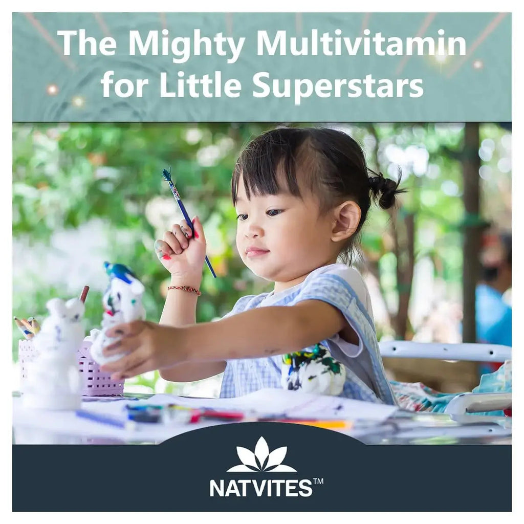 Natvites Complete Kids Multivitamin Gummies – 120 Count of Essential Daily Vitamins & Minerals for Immune Support, Focus, & Growth Natvites Au supplements