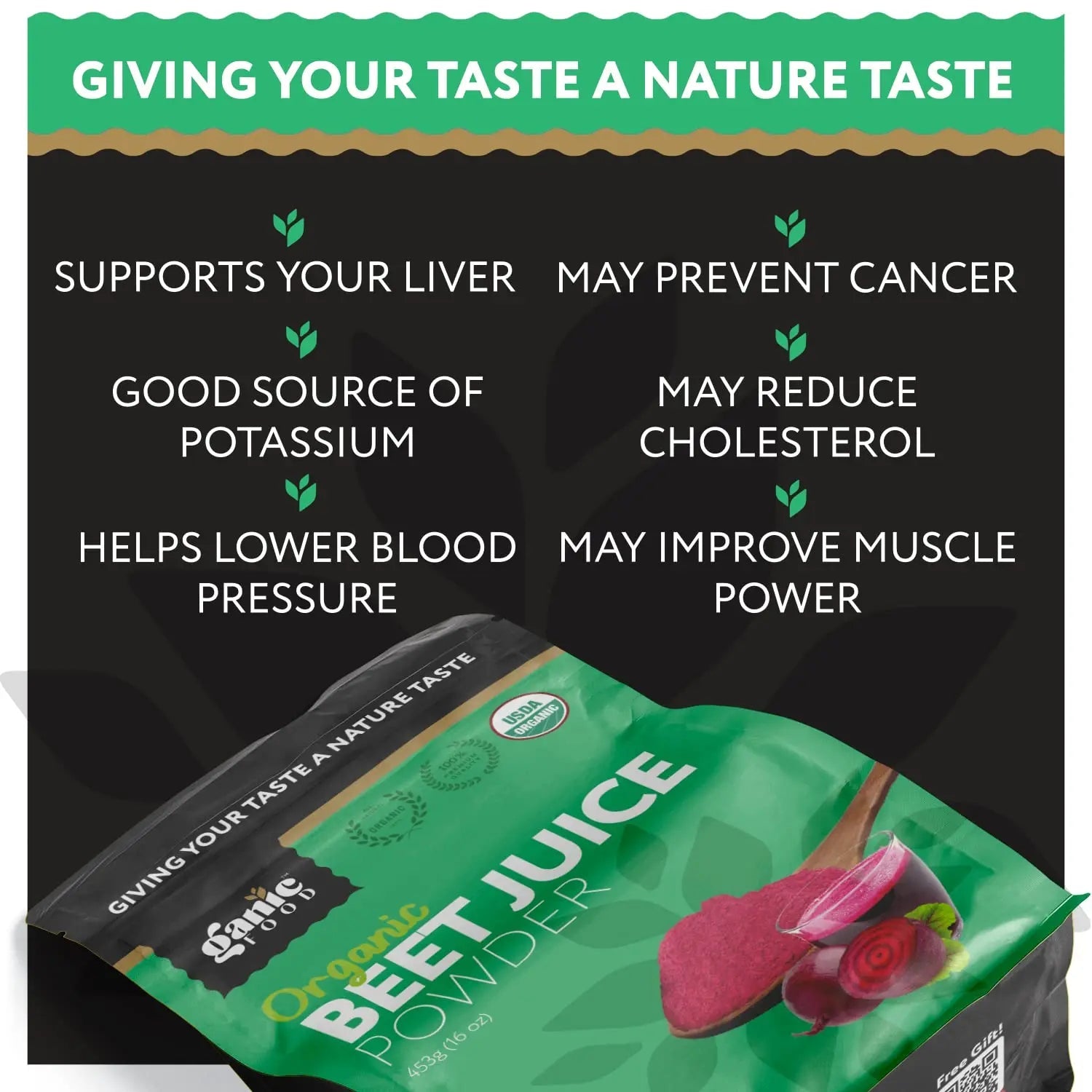 Ganic Food Organic Beet Root Juice Powder, 16 Ounces Ganic Food Au supplements
