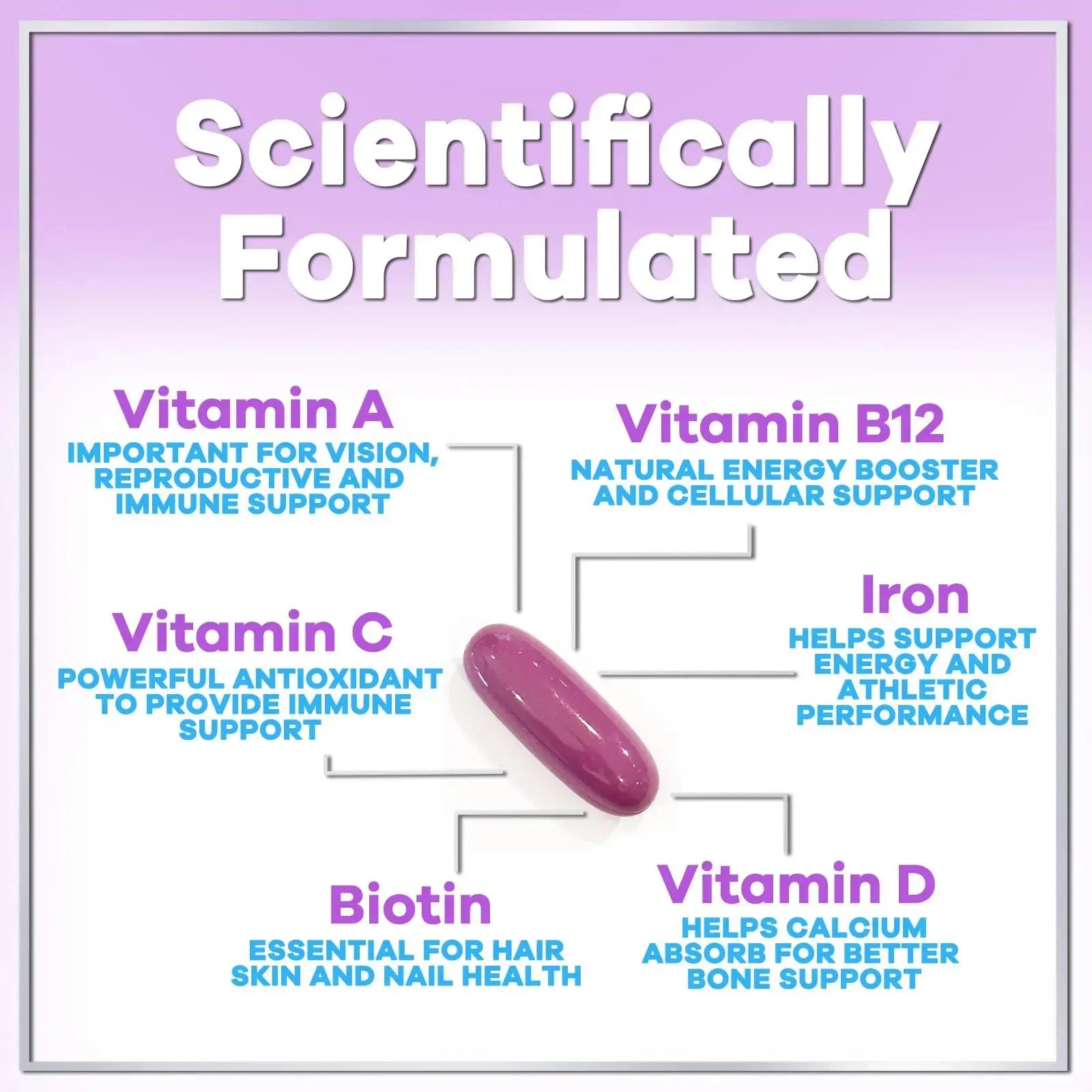 Multivitamin For Women - Complete Daily Woman's Multivitamins with Biotin, Calcium, Folic Acid, Iron, Zinc, Vitamin A, C, D, E & B Vitamins Hello Lovely! Au supplements