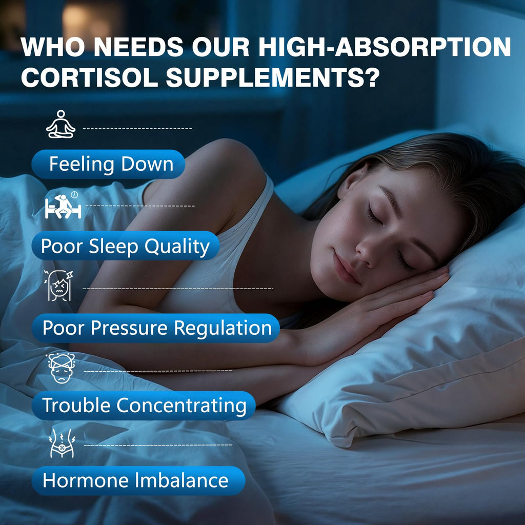 Bvlaue Cortisol Supplements for Women & Men - 15-in-1 Cortisol Reducer Manager Lower w/Ashwagandha,Magnesium,L-Theanine/Saffron Vitamin B6 & B12,60 Vegan CT for Stress Relief Sleep,Mood,Non-GMO Bvlaue Au supplements