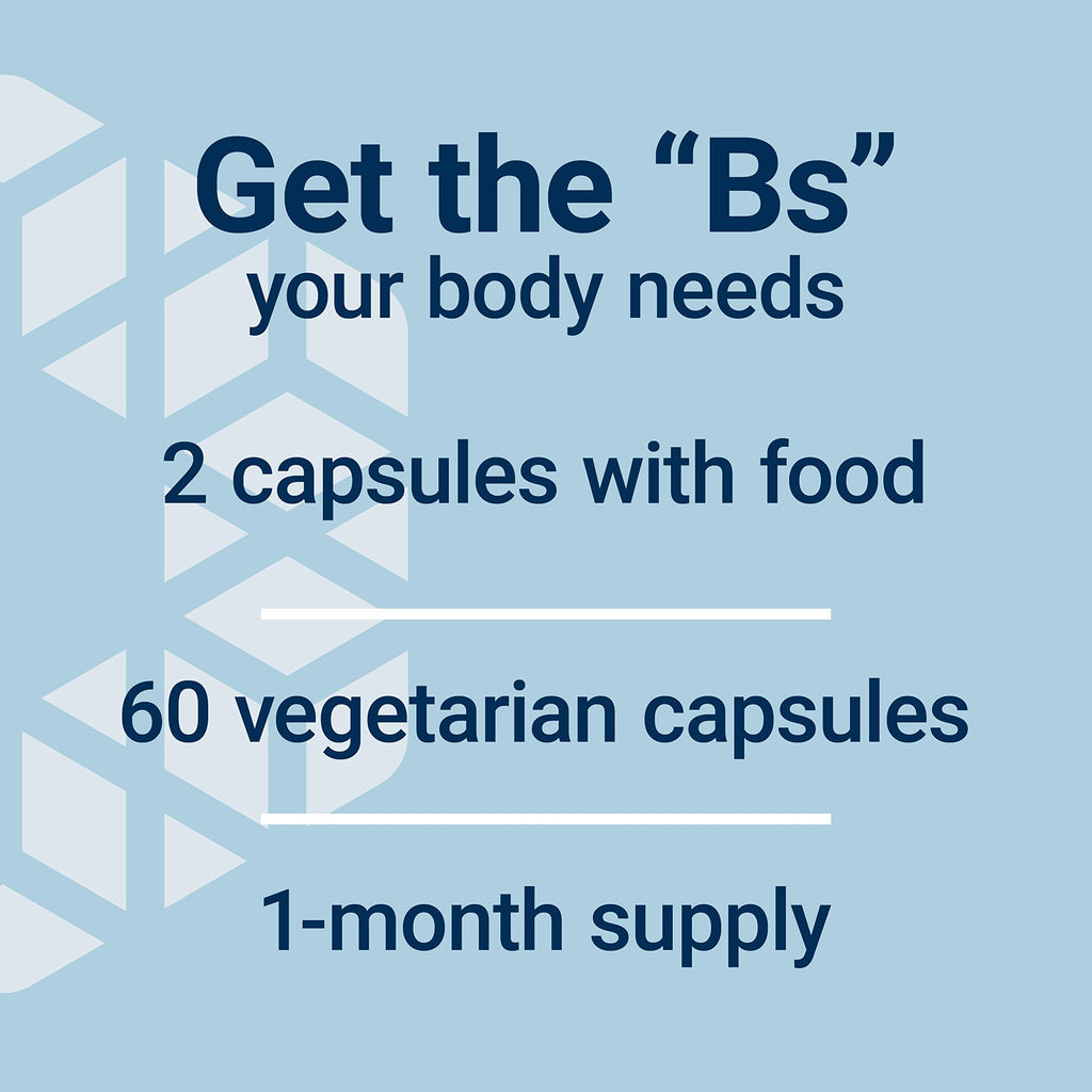 Life Extension BioActive Complete B-Complex, Heart,  Nerve Support, Healthy Energy, Metabolism, Complete B Complex, 60 Vegetarian Capsules