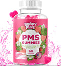 Beary Fine PMS Gummies - PMS Vitamins for Women & Teens - PMS Period Relief - Cramping, Bloating, Mood Swings - Made in The USA (Strawberry, 60 Count) Beary Fine Au supplements