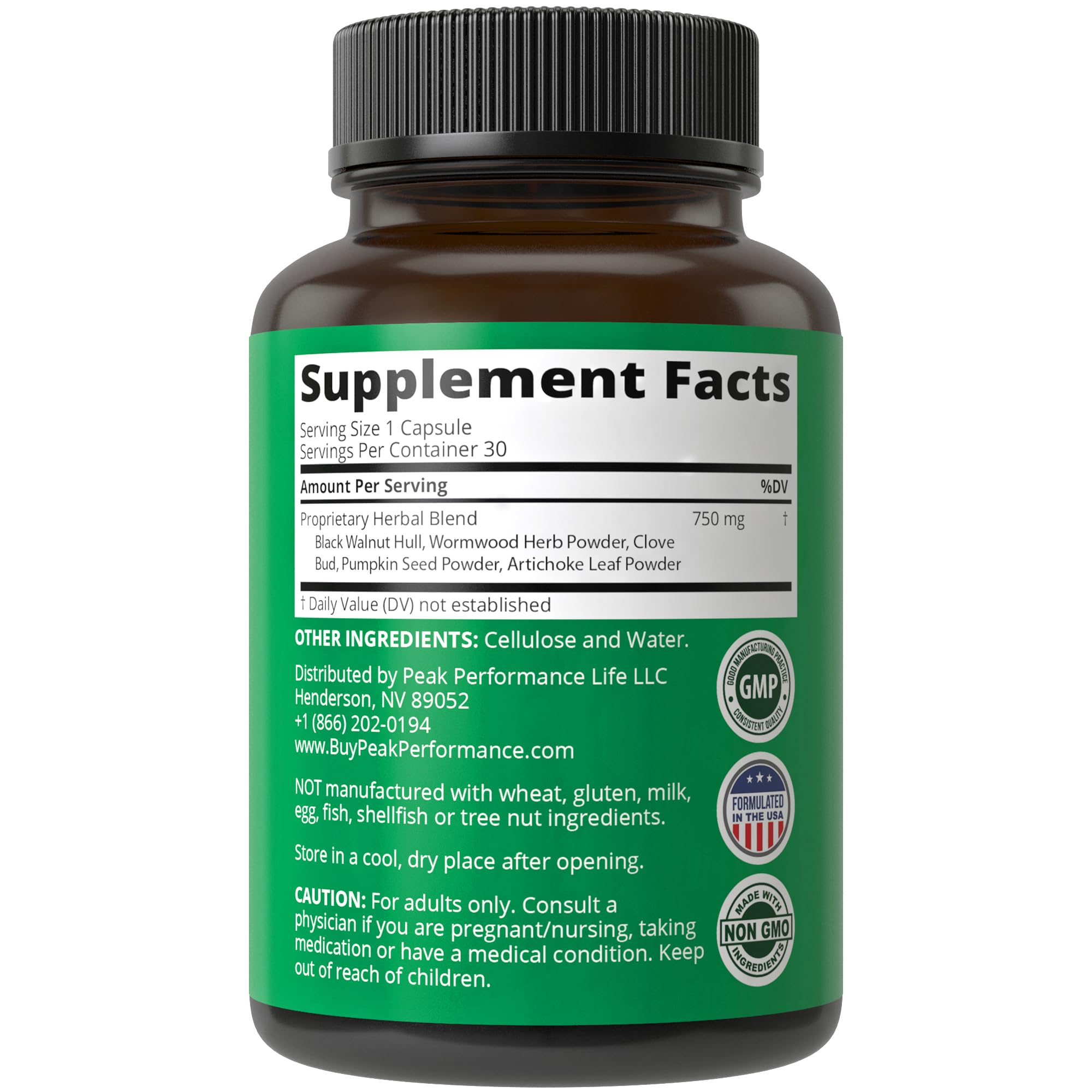 Wormwood Black Walnut Clove Cleanse for Humans. Elimination Detox + Intestinal Support Capsules Supplement for Adults and Kids. Pills with Artichoke and Pumpkin Seed for Additional Benefits Peak Performance Au supplements
