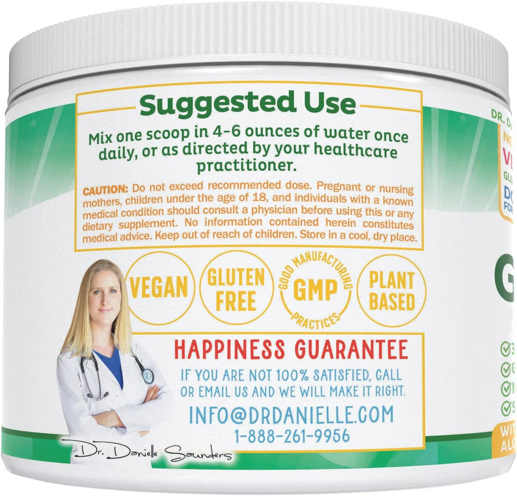 Leaky Gut Support Powder | L-Glutamine Gut Lining Digestive Drink Mix | Gluten-Free Doctor Crafted Botanical Formula | Gut Assist by Dr. Danielle
