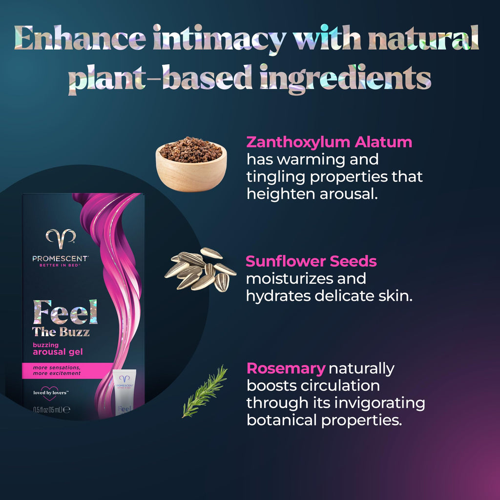 Promescent Desensitizing Delay Spray for Men, Last Longer in Bed + Women's Buzzing Gel for Intense Sensations Bundle Promescent Au supplements