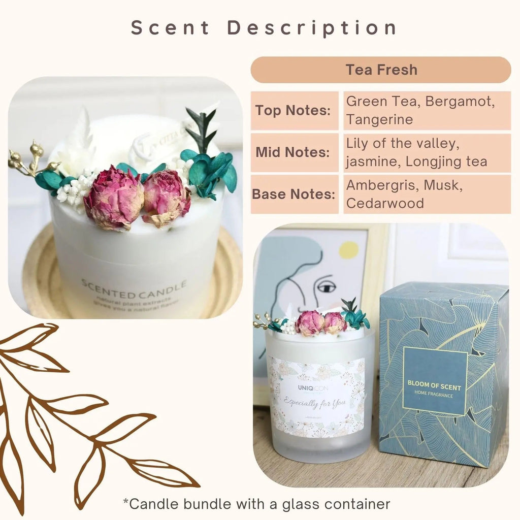 Natural Soy Scented Pillar Candles with Glass, Classic 10 oz Luxury Non Toxic White Bathroom Candle uniqicon Au supplements