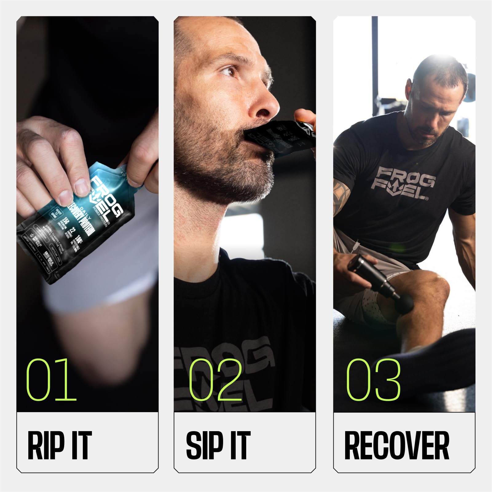 Frog Fuel Power Regular Complete Liquid Protein Shot, 15g, Nano Hydrolyzed & Grass Fed Collagen, Post Workout, Gluten Free, Fat & Sugar Free