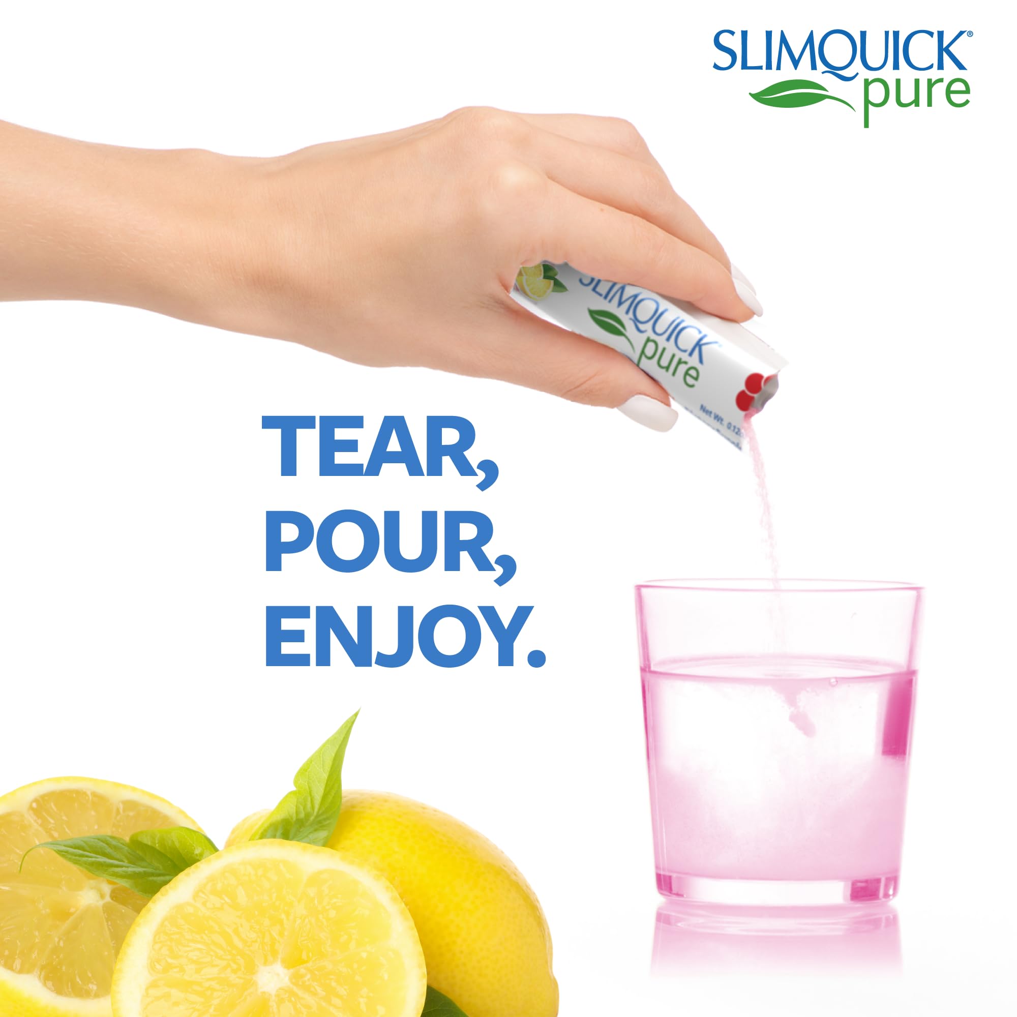 SlimQuick Pure 3X Extra Strength Drink Mix Packets, Metabolism & Weight Management for Women, Helps in Fat Breakdown, with Green Tea, Caffeine, Chaste Tree,