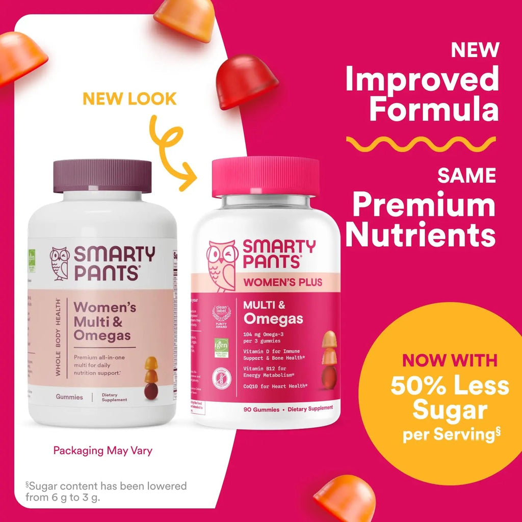 SmartyPants Women's Multivitamin Gummies - Improved Formula: Omega 3 (DHA/EPA), Methylfolate, CoQ10, Vitamin D3, C, Vitamin B12, B6, A, K & Zinc SmartyPants Au supplements