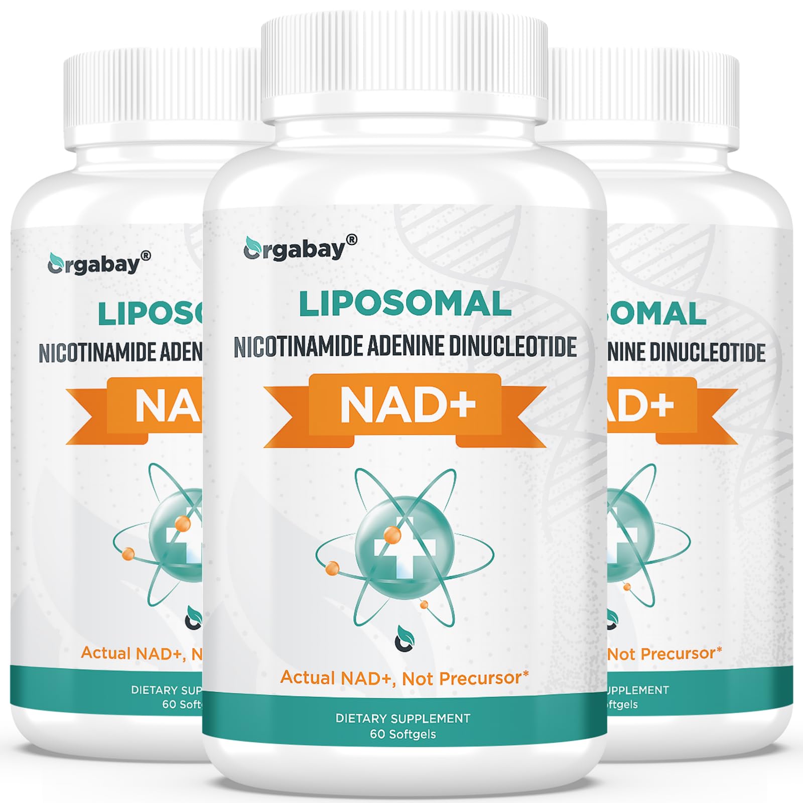 Orgabay Liposomal NAD+ Supplement 500 mg, High Absorption, Boost NAD+ with TMG 250 mg, Actual NAD Plus More Efficient Than Nicotinamide Riboside, Support Cellular Energy, Healthy Aging | 180 Softgels Orgabay Au supplements