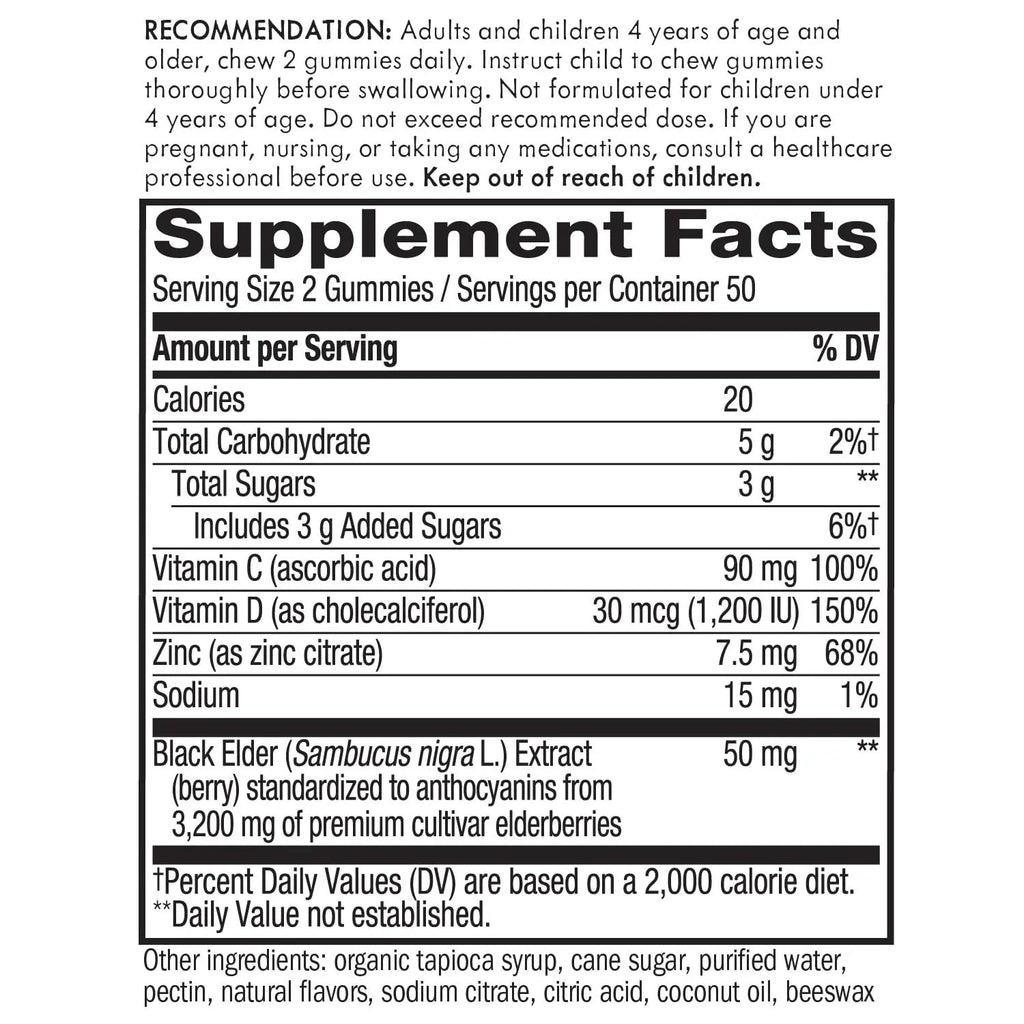 Nature's Way Sambucus Elderberry Gummies - Immune Support Supplement for Kids Nature's Way Au supplements