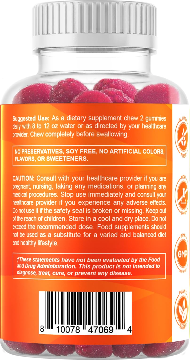 Vitamatic Magnesium Gummies 600mg per Serving – 60 Vegan Count for Relaxation, Muscle, Bone, and Energy Support