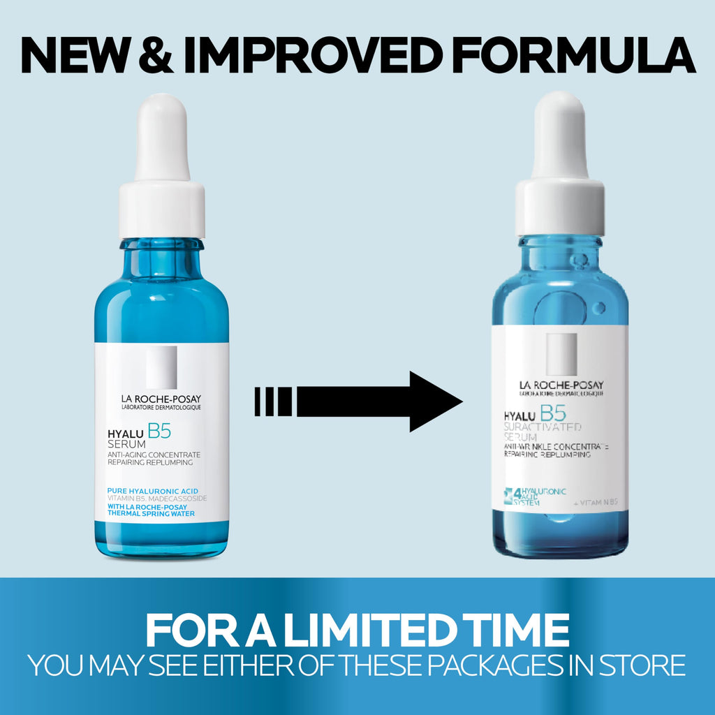 La Roche-Posay Hyalu B5 Suractivated Hyaluronic Acid Serum for Face, Vitamin B5 + Hyaluronic Acid + Glycerin