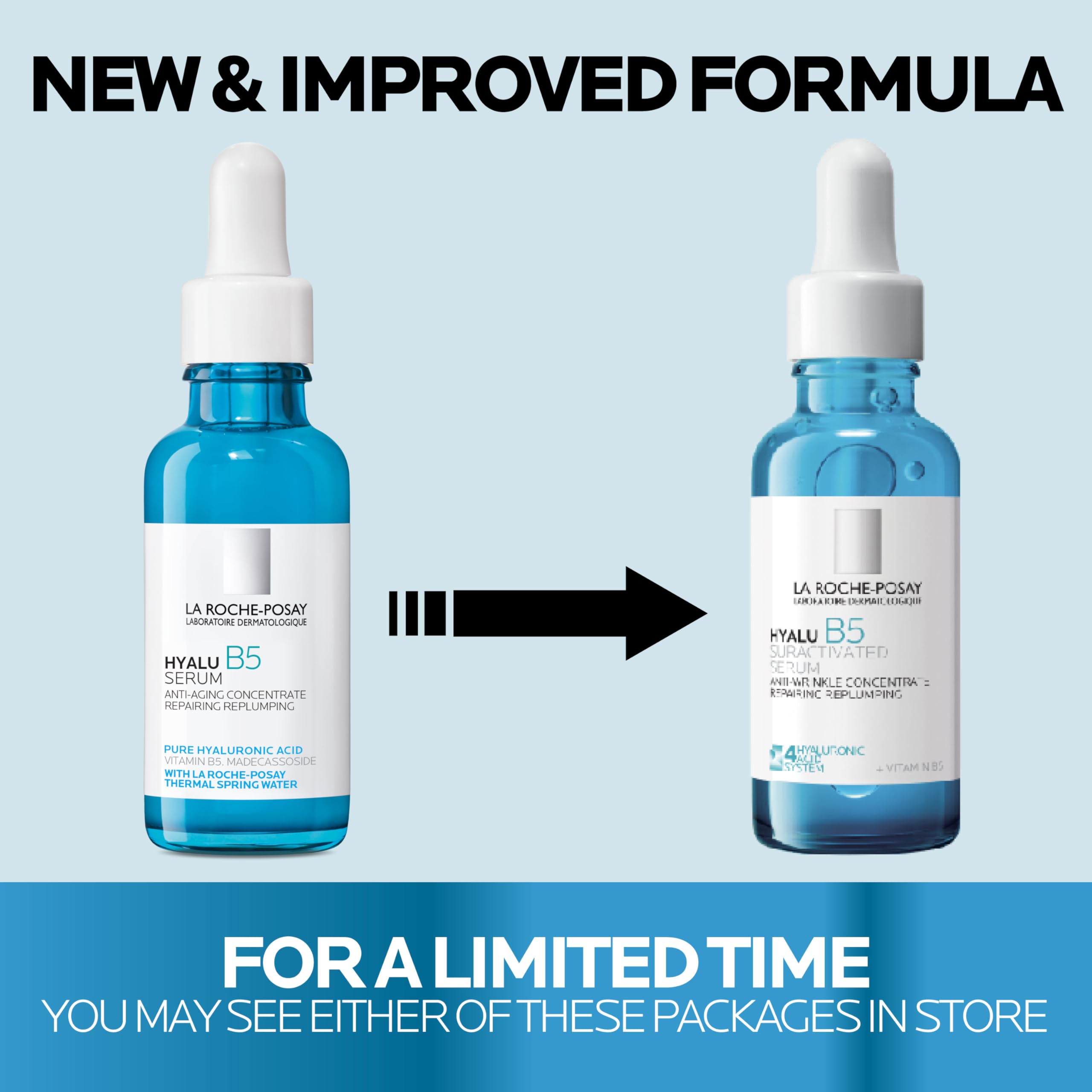 La Roche-Posay Hyalu B5 Suractivated Hyaluronic Acid Serum for Face, Vitamin B5 + Hyaluronic Acid + Glycerin