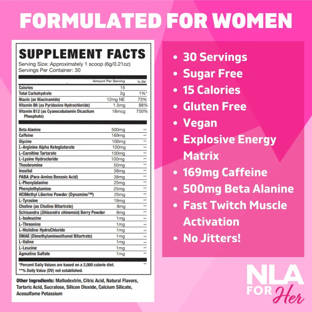 Uplift Pre-Workout for Women (30 Servings) -Raspberry Lemonade-Provides Clean NLA for Her Au supplements