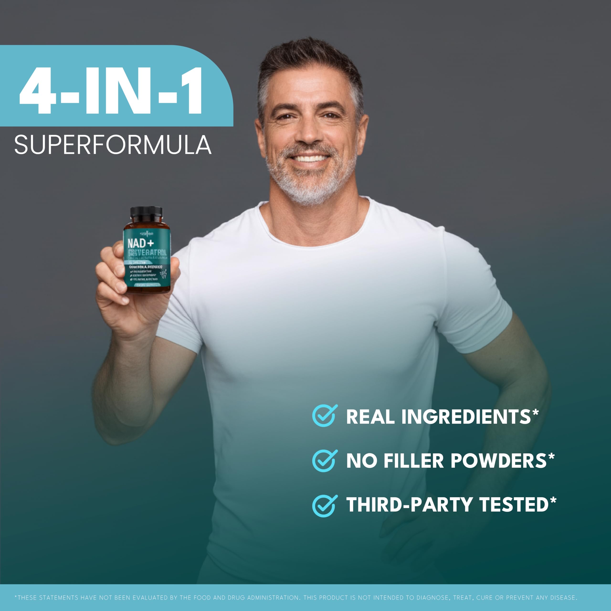 NEW AGE NAD+ Supplement Complex – NAD+ 300 mg with Astaxanthin, Urolithin A, Resveratrol, CoQ10 & Antioxidant Blend – Cellular Energy, Support or Women & Men – Vegan, Non-GMO- 120 Count NEW AGE Au supplements