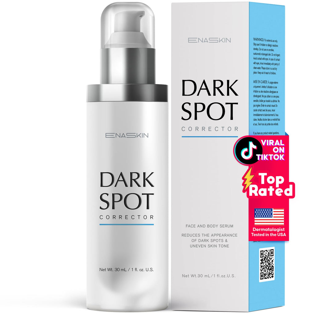 EnaSkin Dark Spot Remover Face & Body Serum: Age Spot Sun Spot Freckles Melasma Brown Spot