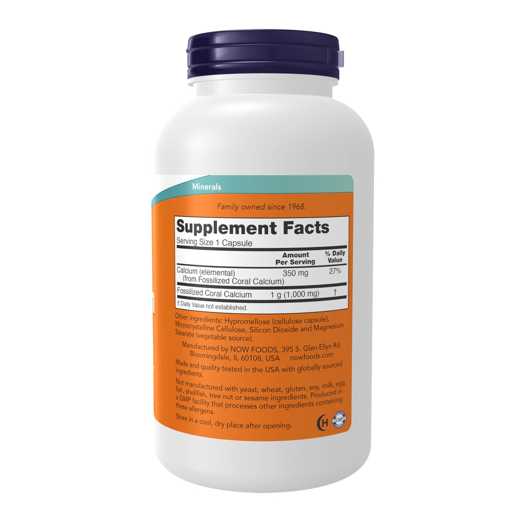 NOW Foods Supplements, Coral Calcium 1,000 mg, Bone Health*, Healthy pH Balance*, 250 Veg Capsules NOW Foods Au supplements