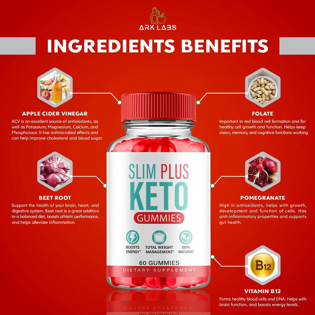 (3 Pack) Slim Plus Keto Gummies - Slim Plus Keto ACV Gummies with Apple Cider Vinegar Ark Labs Au supplements