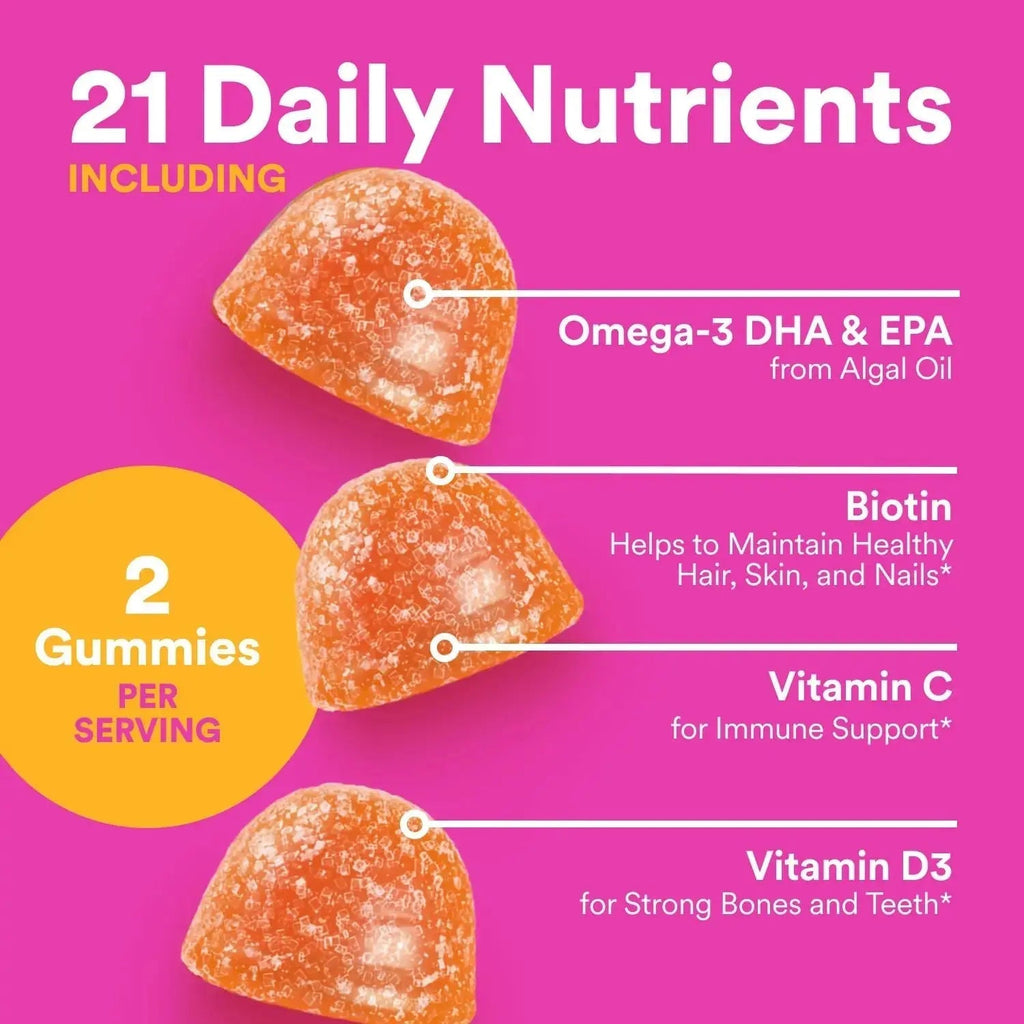 SmartyPants Teen Girl Multivitamin Gummies - Improved Formula: Omega 3 (DHA/EPA), Vitamin C, D3, B12, Vitamin A, K & Zinc SmartyPants Au supplements