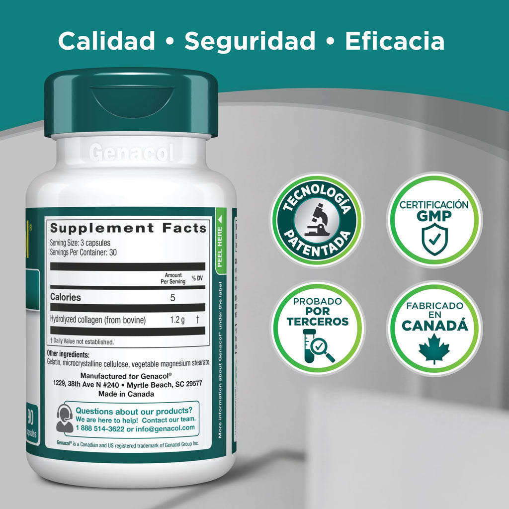 Collagen Peptides Joint Supplements for Men & Women by Genacol | Exclusive Hydrolyzed Collagen Pills | Helps Maintain Healthy Joints | Colageno Hidrolizado | Genacol Original 180 Capsules Genacol Au supplements